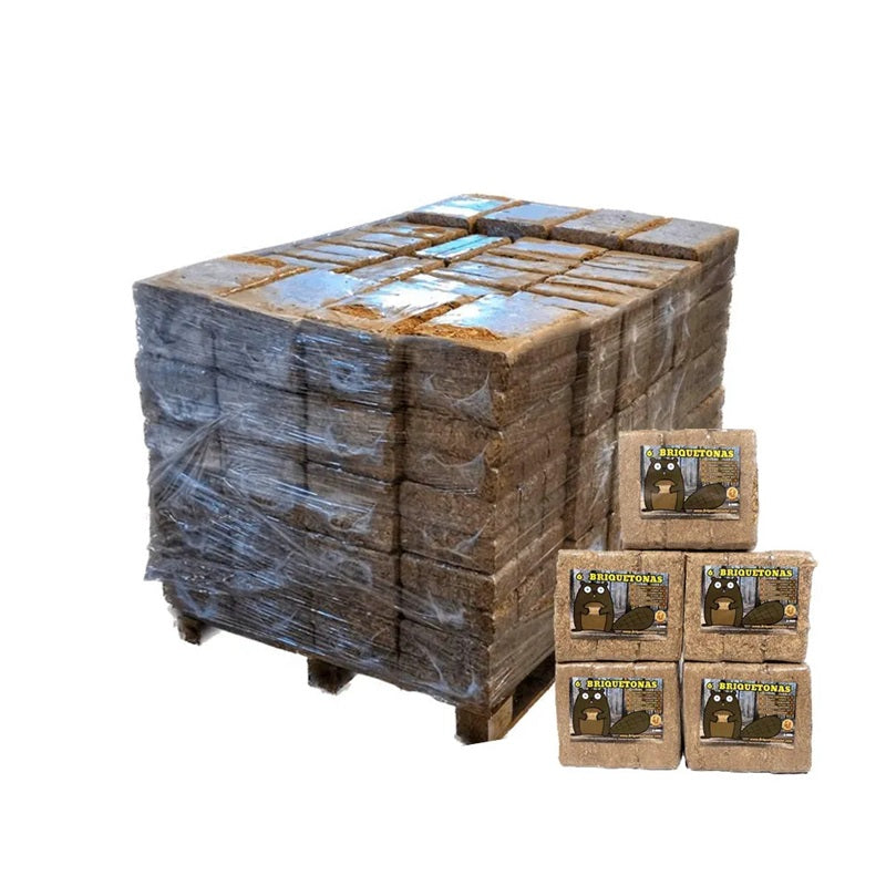 Paquete retractilado de 6 briquetas Castor (≈9 kg)